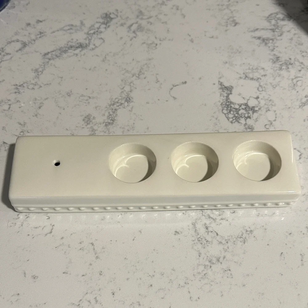 Nora Fleming Retired Pearl Dot Tealight Holder
